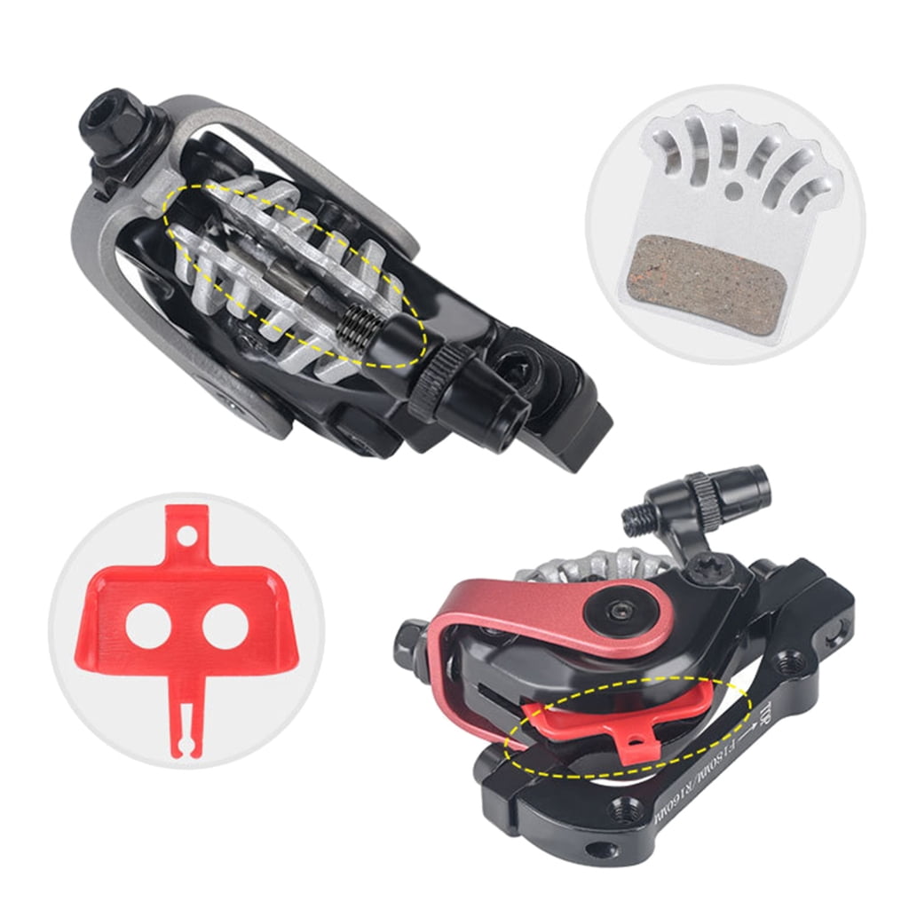 AOOOWER Bicycles Mechanical Disc Brake Heat Dissipation Aluminum Alloy Double Piston Caliper Electric Bicycles Bilateral Brakes