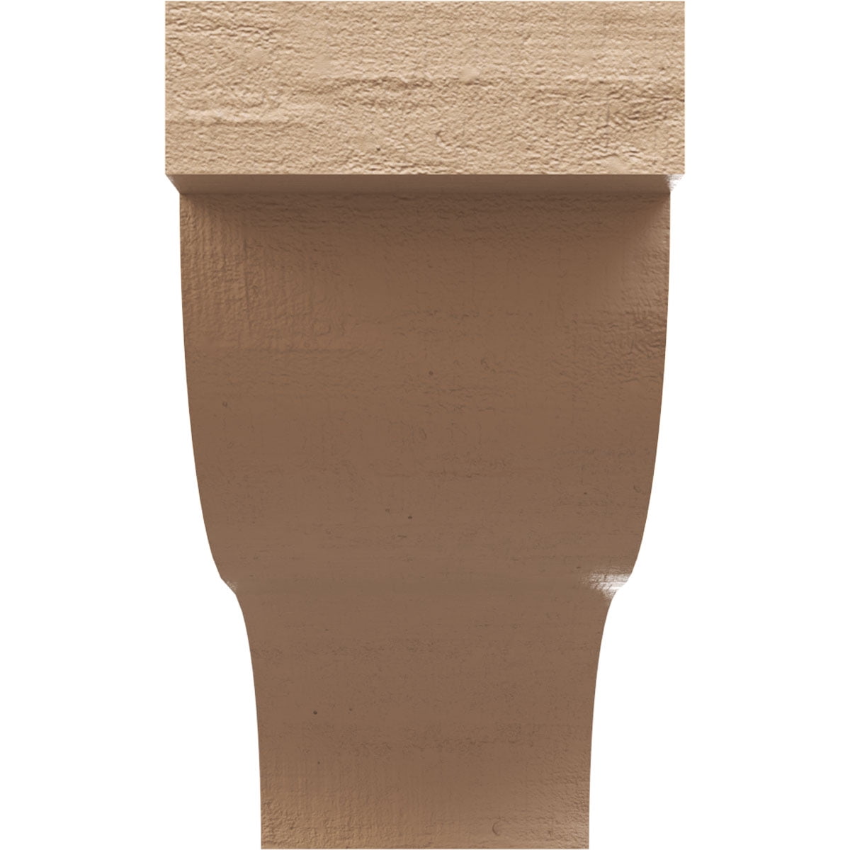 3"W x 9"D x 6"H Classic Garner Rough Cedar Woodgrain TimberThane Corbel, Primed Tan