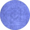 thumbnail image 1 of Ahgly Company Indoor Round Oriental Blue Industrial Area Rugs, 6' Round, 1 of 4