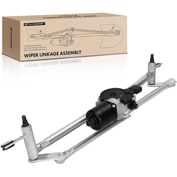 A-Premium Front Windshield Wiper Motor and Linkage Assembly Compatible with Chevrolet Traverse 2012-2017 & GMC Acadia 2012-2017, Acadia Limited 2017 & Buick Enclave 2012-2017