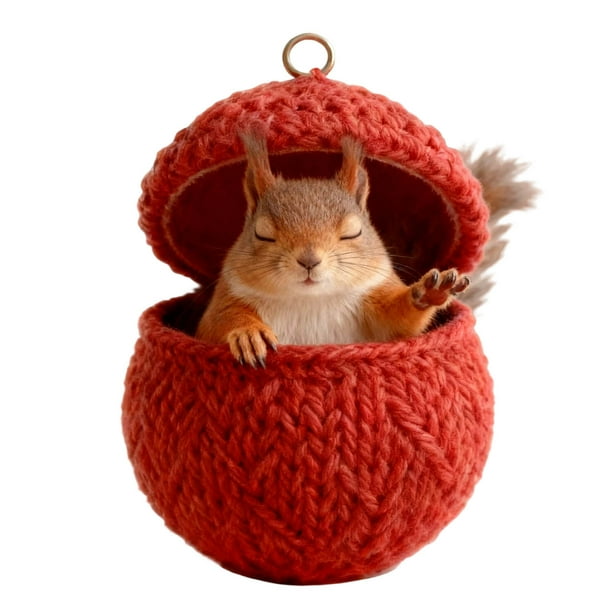 Conjunto de Ornamentos de Navidad 10 cm Acrílico Lindo Bosques Amigo con Patrones de la Isla Justa