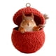 thumbnail image 2 of Adornos navideños, regalos navideños, bolas de punto navideñas, adornos acrílicos, lindos amigos del bosque con patrones Fair-Isle, linda serie de colgantes con animales, 2 of 6
