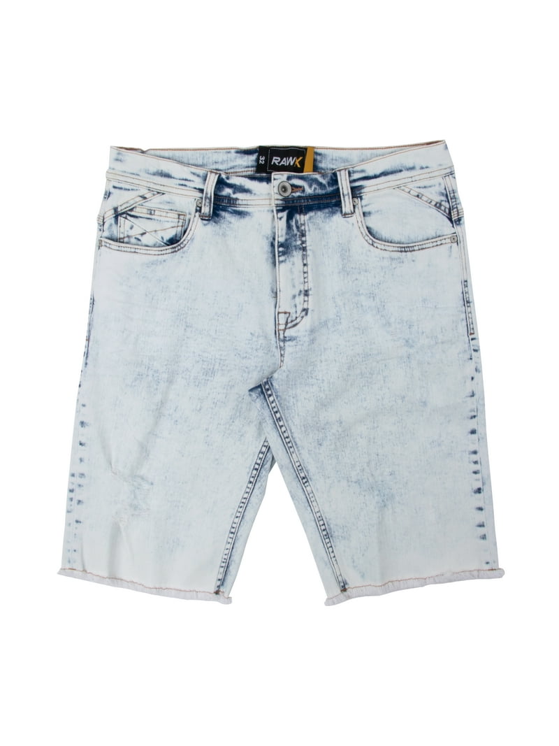 【BOK PLACE】Cutting Dirty Washing Damage Denim Shorts RAWX Men's Denim Shorts, Washed Ripped Distressed Destroyed