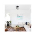 thumbnail image 2 of Flush Mount Ceiling Light Fixture, Black Metal Frame Ceiling Light Fixture with Clear Glass Shade, Farmhouse Light Fixture for Kitchen Island Entryway, 2 of 5