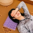 thumbnail image 6 of TPE Without Pressing Pillow Gel Relieved Skin -Friendly Grid Core Pillow Core Pillow Silicone Bonding Cervical Spine Pillow Deep Sleep Pillow (No Pillowcase,25x30x10cm), 6 of 8