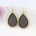thumbnail image 2 of Christmas Gift New Gold Filigree Floral Teardrop Earrings Openwork Drop Jewelry, 2 of 2