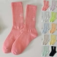 thumbnail image 4 of Weikingp Clearance! Crew Socks for Women, Women Thin Cotton Socks Soft Cotton Bootie Socks Women Above Ankle Crew Socks, Grip Socks, Mens Dress Socks Pink, 4 of 4