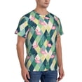 thumbnail image 2 of Vsdgher Flamingo Print Men's Dry Fit Mesh Athletic Shirts Moisture Wicking Tennis T-Shirt Tops, 2 of 9