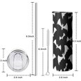 thumbnail image 5 of 20oz Spooky Halloween Pattern Skinny Tumblers Stainless Steel Tumbler with Lid and Straw,Vacuum Insulated Double Wall Travel Tumbler Cups with Cleaning Brush for Coffee,Tea, 5 of 6