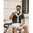 thumbnail image 3 of COOFANDY Golf Polos for Men V Neck Short Sleeve Stretch Polo T Shirt Casual Knitted V Neck Shirts, 3 of 7