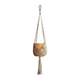 thumbnail image 2 of Kit de cesta colgante tejida DIY | Colgador de macramé para plantas con cordón de algodón suave | Decoración para macetas de interior y exterior | Decoración de pared de yute de 89 cm para el jardín, 2 of 8