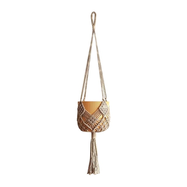Kit de cesta colgante tejida DIY con bolsa de malla y cordón suave para macetas, soporte para macetas, decoración de pared para interiores y exteriores, ideal para sala de estar, balcón, dormitorio y