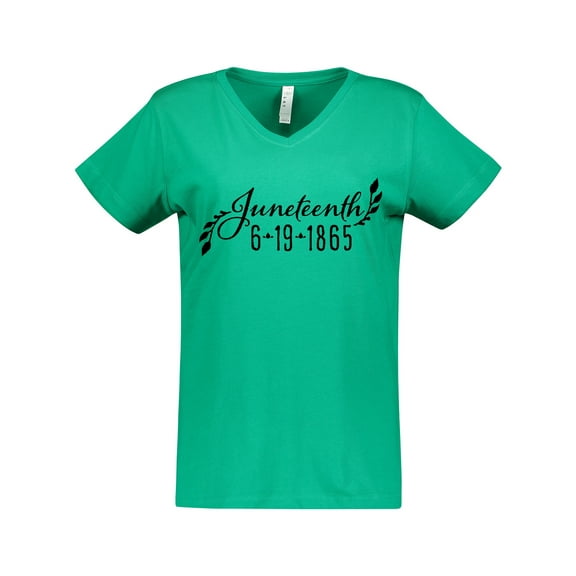 Inktastic Juneteenth 6-19-1865 Women's V-Neck T-Shirt