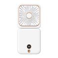 thumbnail image 1 of Ventilador Cuello Colgado 3 en 1 Plegable Mano Con Espejo Maquillaje para Casa () Blanco, 1 of 9