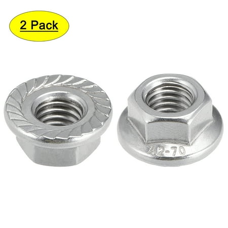 

M10 Serrated Flange Hex Lock Nuts 304 Stainless Steel 2 Pcs