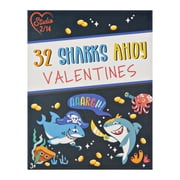 Way To Celebrate Valentine's Day Cards, Sharks Ahoy, 32 Count