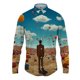 thumbnail image 3 of Camisa con solapa con estampado 3D de globos para hombre y mujer, camisas casuales de moda de manga larga, blusas con botones, ropa unisex de gran tamaño, 3 of 4