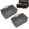 thumbnail image 1 of 2PCS Silicone Air Fryer Liners for Ninja Foodi Dual(Grey), 1 of 5
