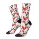thumbnail image 1 of Fotbe Roosters Calcetas Largas con Estampado para Hombre y Mujer – Calcetas de Compresión Transpirables y Elásticas, Viajar y Uso Diario Talla 5-11, 1 of 6