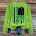 thumbnail image 5 of Bunenne St Patrick Day Sweatshirts Shamrock Sweatshirt Women's Fashion Casual Saint Printed Long Sleeved Round Neck Hoodie Crew Sweatshirt for Women Green M, 5 of 8