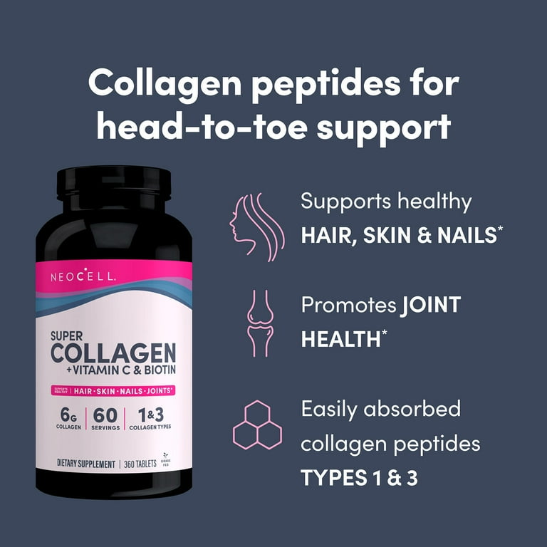 NeoCell Super Collagen Plus C Dietary Supplements 2 Pack 720