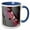 Blue/White, variant on 3drose, Honey Bee Feeding on Peach Tree Blossom, 15oz Mug