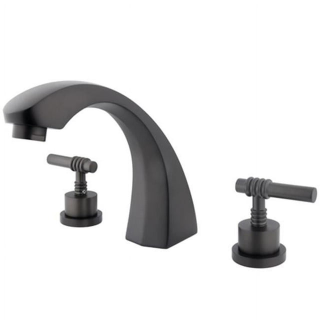 Kingston Brass KS4365ML Roman Tub Filler & Metal Lever Handle Oil Rubbed Bronze