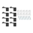 thumbnail image 1 of 8 piezas de perchero organizador de sombreros, soporte de pared para guardar y exhibir sombreros Negro, 1 of 9