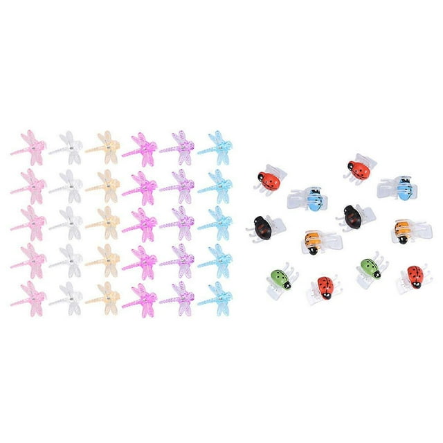 60 Pieces Creative Plastic Orchid Clips for Garden Use Assorted Color Fashionable and Durable 30