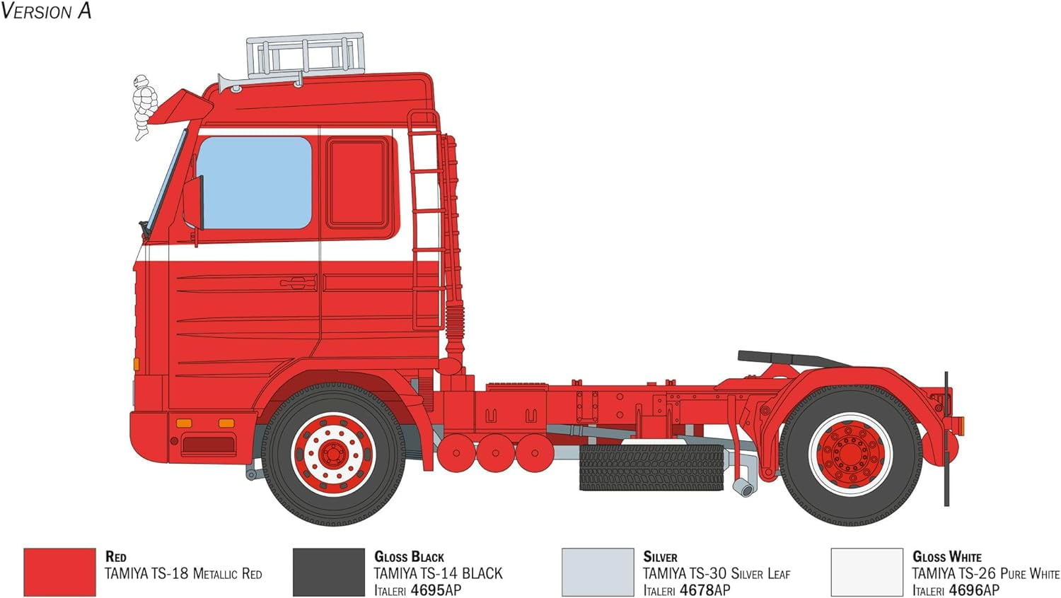 Italeri 3950 1:24 Scania 143M 500 Streamline 4x2 Model Building Kit, Standing Model Building, C