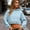 #0410-Light Blue, variant on Uootdi Cropped Hoodies for Women Lightweight Soft Basic Long Sleeve Sweatshirt Comfy Fall Fashion Outfits Winter Clothes Gift