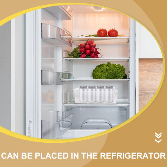 ETEREAUTY Multi-Functional Plastic Beverage Organizer for Refrigerator Storage and Drink Bottle Holder
