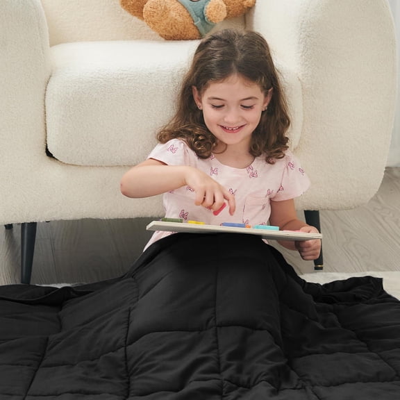 Black 36X48-5 lbs Weighted Blanket Throw