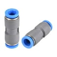 thumbnail image 5 of Straight Push Connectors 8mm Quick Release Pneumatic Connector Plastic Union Tube Fitting Grey 2Pcs, 5 of 5