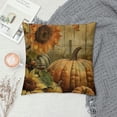 thumbnail image 2 of Welcome Soft Pillow Cover Elegant Outdoor Pillow Cushion Case Fall Flower Pumpkin Sunflower SquarePillowcases for Home Decor Office Home Gallery, 2 of 5