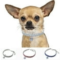 thumbnail image 3 of Piece of shiny rhinestone pet collar shiny pendant dog collar adjustable crystal, 3 of 5