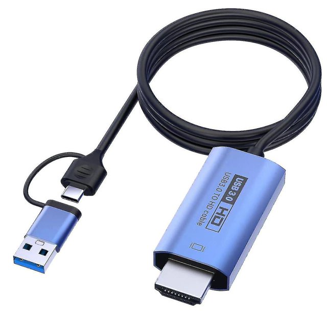 Convertidor de cable LANNMXG USB 3.0 3 en 1 Base de conversión múltiples pantallas 1080p HD