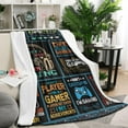 thumbnail image 2 of Gaming Throw Blanket, Best Gaming Gifts for Men - Gamer Room Decor Gifts for Boys/Men, Warm Cozy Fannel Gamer Blanket - Video Game Lover Gifts - Gamer Gifts 40" X 50", 2 of 6