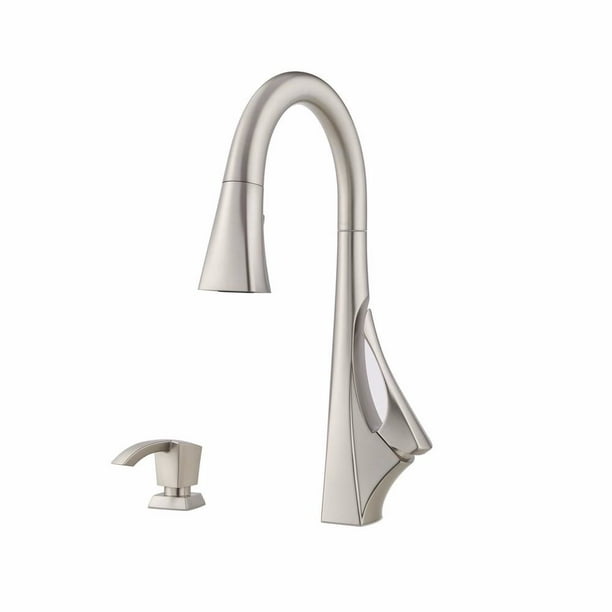 Pfister Venturi Single Handle Pull Down Sprayer Kitchen Faucet With Spot Defense In Stainless Steel Walmart Com Walmart Com