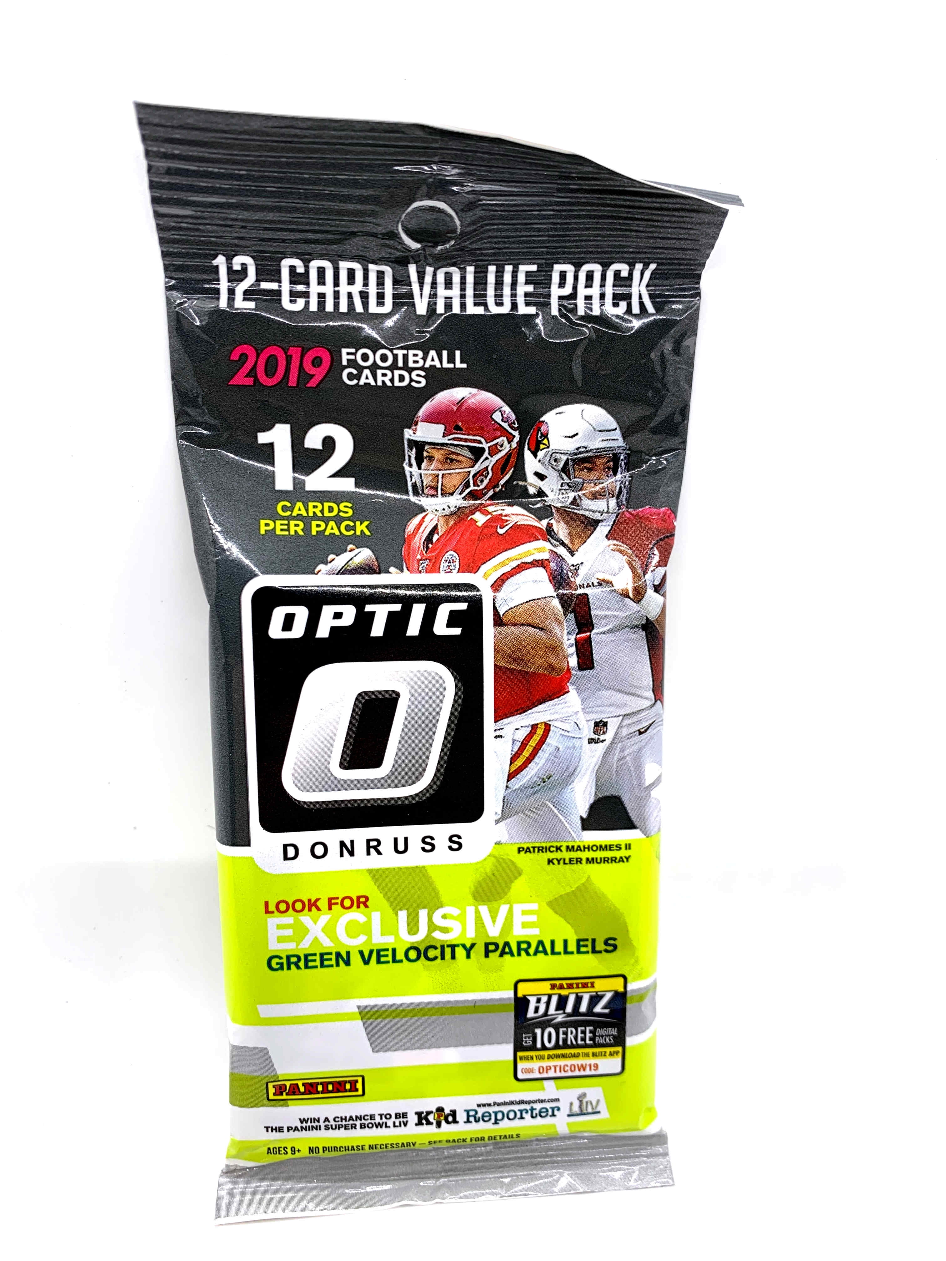 2019 0PTIC FOOTBALL 12 CARD PACK NEW LOOK FOR GREEN VELOCITY PARALLELS 