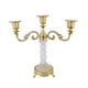 thumbnail image 2 of Candelabro de 3 brazos, elegante candelabro romántico de metal y cristal. Oro, 2 of 9