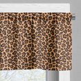 thumbnail image 5 of Ambesonne Leopard Print Valance & Curtain, Orange Exotic African, 55"x36", Orange and Black, 5 of 7