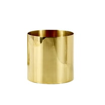 Serene Spaces Living Gold Cylinder Vase, Measures 4" Tall & 4" Diameter