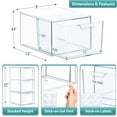 thumbnail image 6 of Sorbus Stackable Acrylic Drawers - Clear Make Up Organizers for Vanity - 3 Plastic Storage Bins for Room Decor, Bathroom Organization and Storage, Office Supplies, Makeup Drawer Organizer, Undersink, 6 of 6
