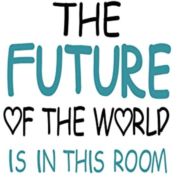 The Future Themed PVC Wall Stickers Wall Decal Art Wall Decor Inspirational Wall Decor Quotes for Home Living Room Bedroom Decoration Dark Cyan
