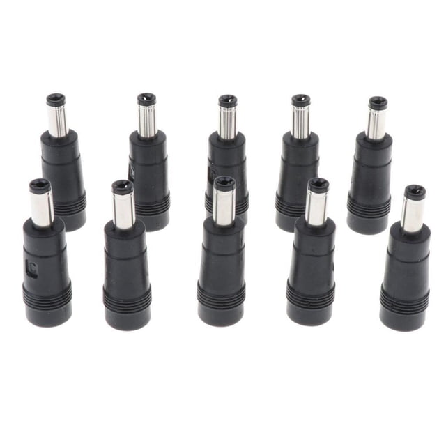 Methold 10 paquetes DC 4,0 x 1,7 mm a 5,5 x 2,1 mm enchufes adaptadores de alimentación Electrónica