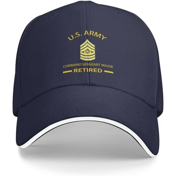 US Army Command Sergeant Major Retired Baseball Cap Casquette Outdoor Trucker Hats Custom