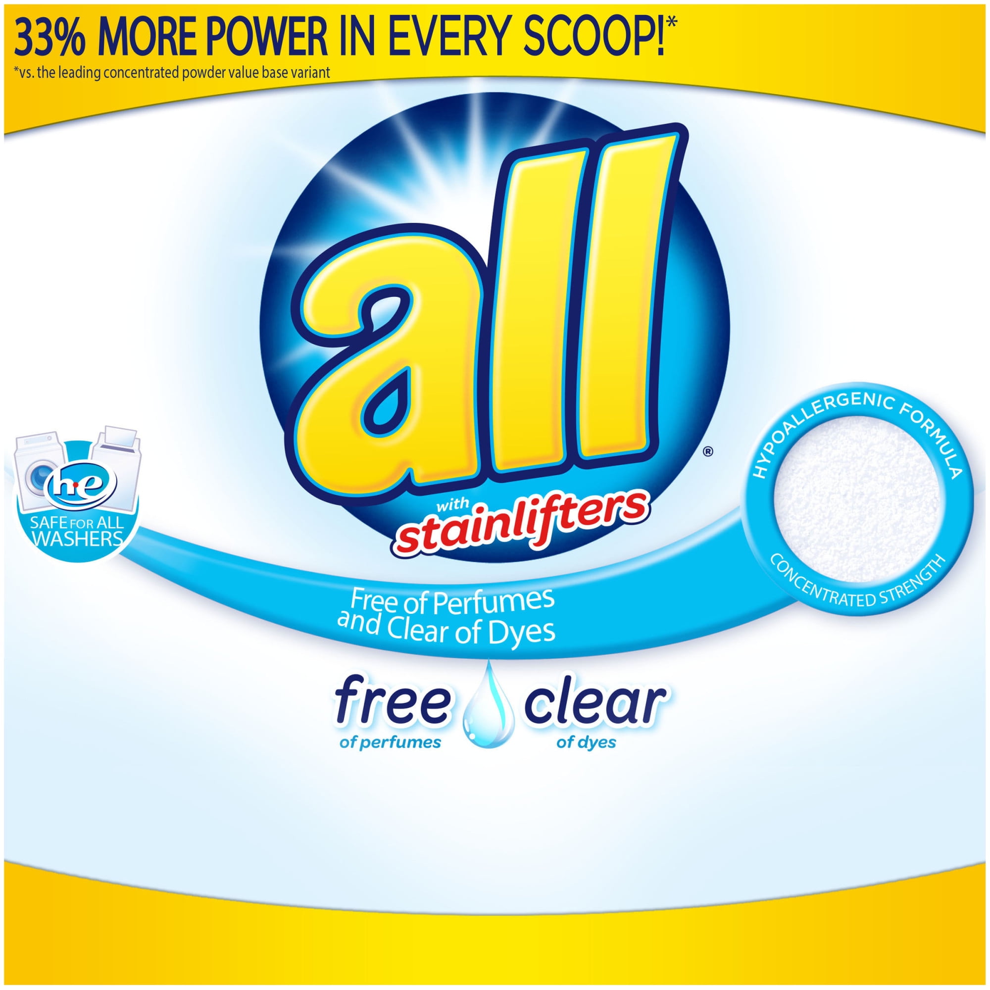 all Stainlifters Powder HE Laundry Detergent Free and Clear 52 Oz 40 Loads Walmart