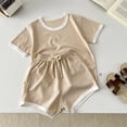 thumbnail image 2 of Toddler Boy Summer 2-Piece Clothes Sets Short Sleeve Tshirt & Shorts Casual Vacation Beach Outfits 6-12 Months 12-24 Months 2t 3t 4t 5t 6t 7t 8t 9t Children 3-4 Years, 2 of 7