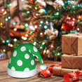 thumbnail image 6 of KLL Christmas Hats for Adults Plush Green And White Polka Dot Print Santa Hat Xmas Fluffy Santa Claus Hat for Women Men, 6 of 6